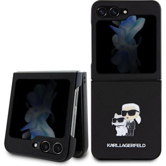 Karl Lagerfeld PU Saffiano Karl and Choupette NFT Kryt Samsung Galaxy Z Flip5 černý