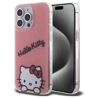 Hello Kitty IML Daydreaming Logo Kryt iPhone 15 Pro Max růžový