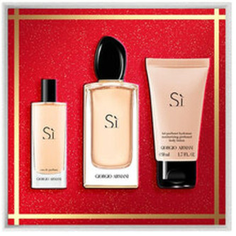 Armani Sí Dárková sada Parfémová voda 100 ml, miniaturka Sí Parfémová voda 15 ml a tělové mléko Sí 50 ml