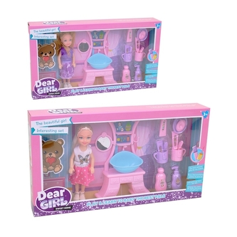 Panenka s koupelnovými doplňlky