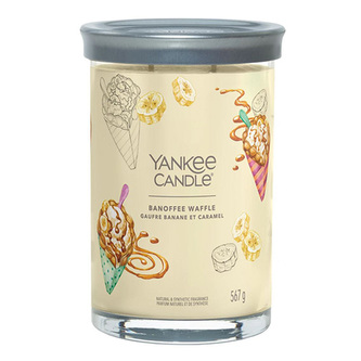 Svíčka ve skleněném válci Yankee Candle, Vafle s banány a karamelem, 567 g