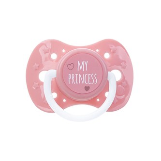 Uklidňující silikonový dudlík 0m+ Akuku My Princess - velikost XS