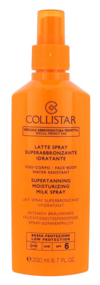 Collistar Special Perfect Tan Opalovací přípravek na tělo Supertanning Moisturizing Milk Spray 200 ml SPF6 pro ženy