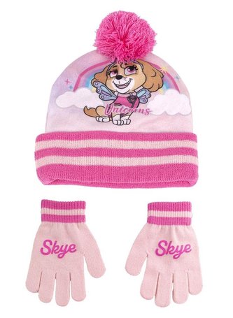 SOUPRAVA ČEPICE  A RUKAVICE TLAPKOVÁ PATROLA - velikost 52-54