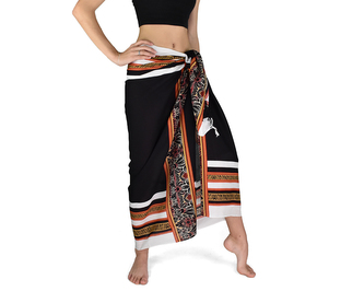Sarong - Pareo VERADIS, černobílý, pruhy