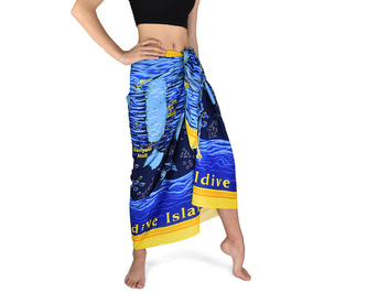 Sarong - Pareo VERADIS, modrý II, Maledivy