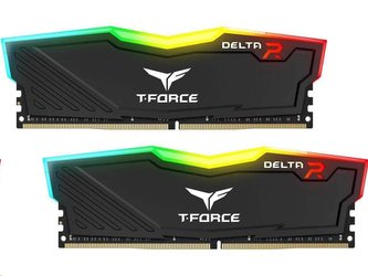 DIMM DDR4 16GB 3000MHz, CL16, (KIT 2x8GB), T-FORCE DELTA RGB (Black) DIMM DDR4 16GB 3000MHz, CL16, (KIT 2x8GB), T-FORCE DELTA RGB (Black)