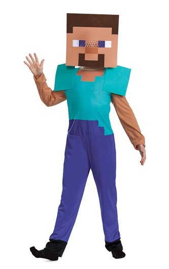 Stój dziecięcy Minecraft Steve rozmiar M  - 125 / 135 cm