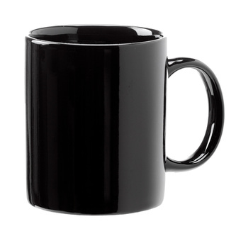 Porcelánový hrnek - černý - dárková krabička Víla světla