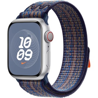 Apple Watch 41/40/38mm Game Royal / oranžový provlékací sportovní řemínek Nike