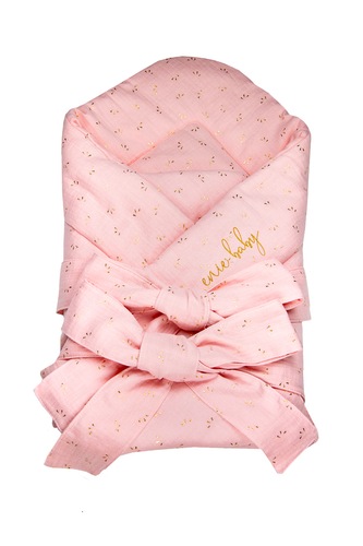 enie baby Mušelínová zavinovačka 80x80cm růžová se zlatými trojúhelníčky enie baby Mušelínová zavinovačka 80x80cm růžová se zlatými trojúhelníčky