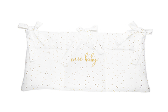 enie baby Mušelínový kapsář bílý se zlatými puntíky enie baby Mušelínový kapsář bílý se zlatými puntíky