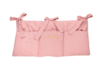 enie baby Mušelínový kapsář vínový se zlatými puntíky enie baby Mušelínový kapsář vínový se zlatými puntíky