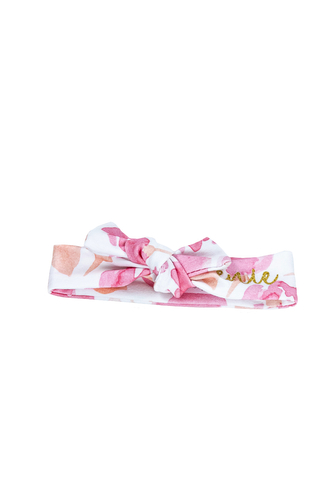 enie baby Dětská čelenka Sweet 9-12m Pink Leaves