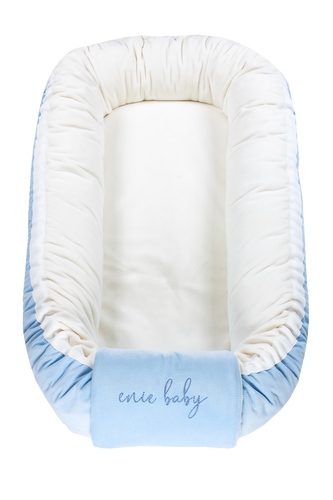 enie baby Hnízdečko SOFT béžovo/modrý enie baby Hnízdečko SOFT béžovo/modrý