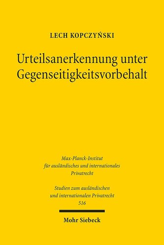 Urteilsanerkennung unter Gegenseitigkeitsvorbehalt