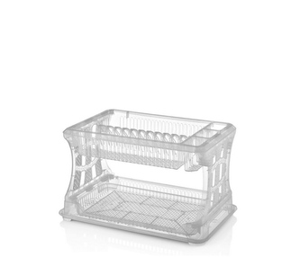 Odkapávač na nádobí 2 patra černý 45x30x29cm