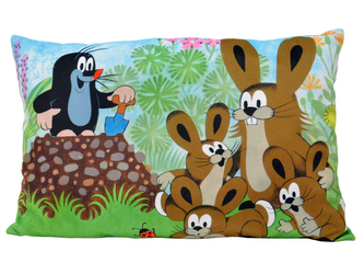Polštářek krtek 45x30 zajíci