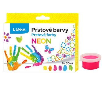 Barvy prstové neon LUMA 6 barev 30ml
