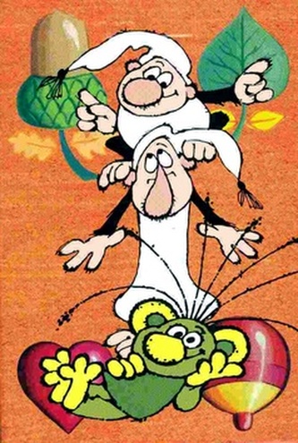 Hrací karty Křemílek a Vochomůrka