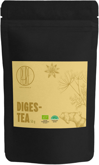 BrainMax Pure DIGES-TEA, čaj pro dobré trávení, 50 g, BIO