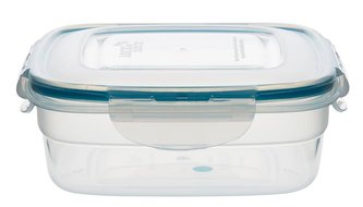 DÓZA "EASY MATCH" ČTVERCOVÁ 750ML, TYRKYSOVÁ