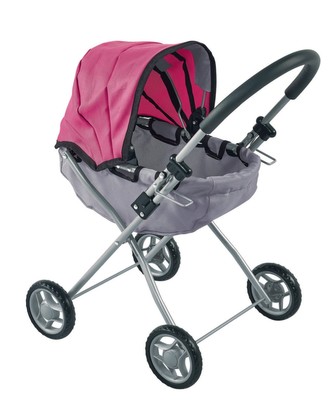 Kočárek hluboký šedo-růžový