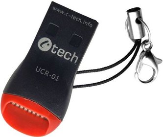 Čtečka karet C-tech UCR-01, USB 2.0 TYPE A, micro SD