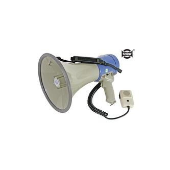 Ruční megafon 25W se sirénou a externím mikrofonem.