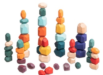 BETZOLD Barevné dřevěné kameny 54 dílů