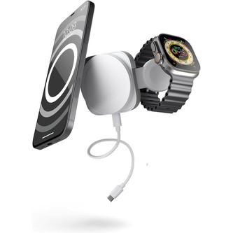 Zens 2-in-1 MagSafe + Watch Cestovní nabíječka bílá