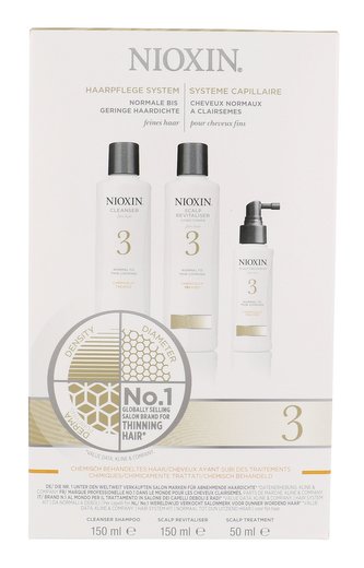 Nioxin System 3 šampon 150 ml + kondicionér 150 ml + vlasová péče 50 ml