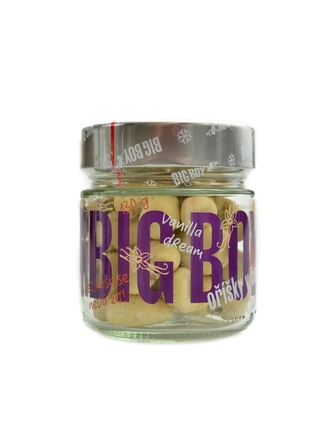 BigBoy - Vanilla dream 130 g kešu v bio bílé čokoládě s kousky pravé vanilky