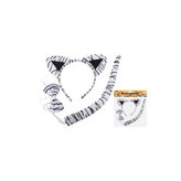 Set karneval - čelenka kravička/bílý tygr
