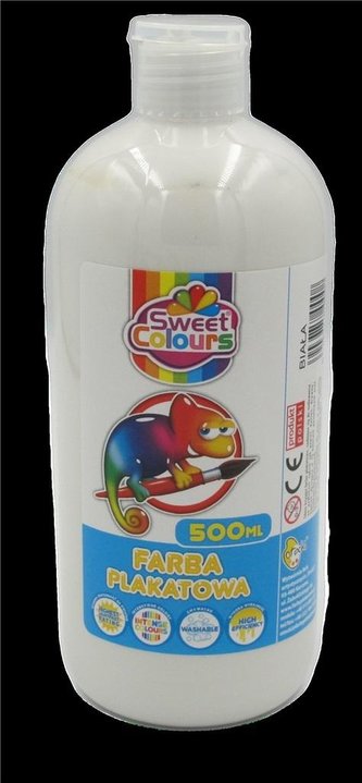 Farba plakatowa biała 500ml