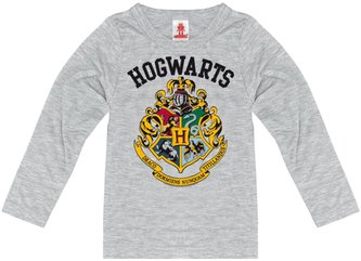 Dětské tričko Harry Potter: Hogwarts Logo Coat of Arms (152-164 cm) šedá bavlna