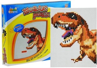 Duża mozaika z dinozaurem