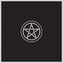 TAROT CLOTH PENTACLE  BLACK TP02