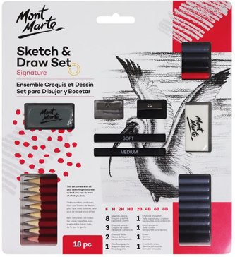 Mont Marte sada na skicování a kreslení, č.0039, 18ks, blistr