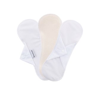 Bamboolik Výhodné sady | Denní vložky látkové | biobavlněné froté Barva: Přírodní, Varianta: Na patentek - Sada 3 ks