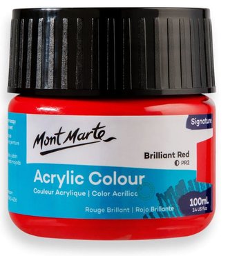 Mont Marte akrylová barva,100ml, brilantní červená (Brilliant Red)