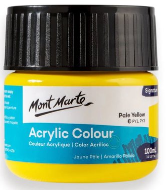 Mont Marte akrylová barva,100ml, sv. žlutá (Pale Yellow)