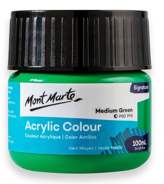 Mont Marte akrylová barva,100ml,  zelená (Medium Green)