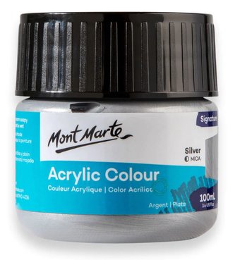Mont Marte akrylová barva,100ml, stříbrná (Silver)