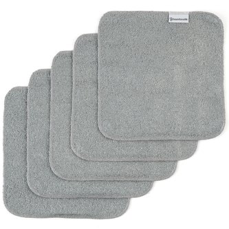 Bamboolik Bambus | Látkový ubrousek Barva ubrousků: Šedá, Varianta: Velký | Sada 5 ks