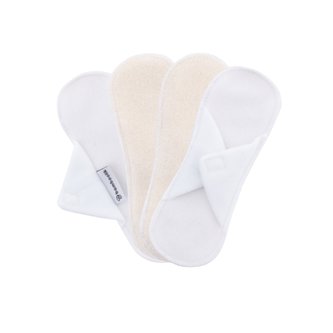 Bamboolik Výhodné sady | Slipové vložky látkové | biobavlněné froté Barva: Přírodní, Varianta: Na suchý zip - Sada 3 ks