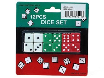Zestaw 12 kości do gry