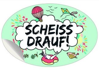 Scheiß drauf - Autoaufkleber auf Trägerkarte, 10 Stück