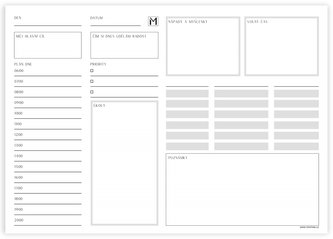 Trhací denní plánovač A4 na stůl - Keep it simple