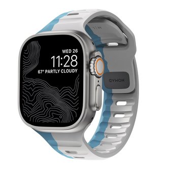 Nomad Sport Strap, Lunar Gray/Electric Blue - Apple Watch 49mm/45mm/44mm/42mm